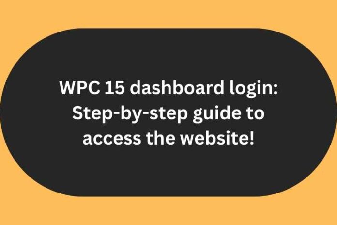 WPC 15 dashboard login